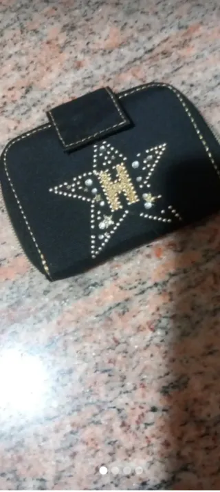 Portafoglio Hollywood Milano Stella H Nero Oro