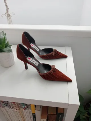 Zapatos de vestir tacón marrón