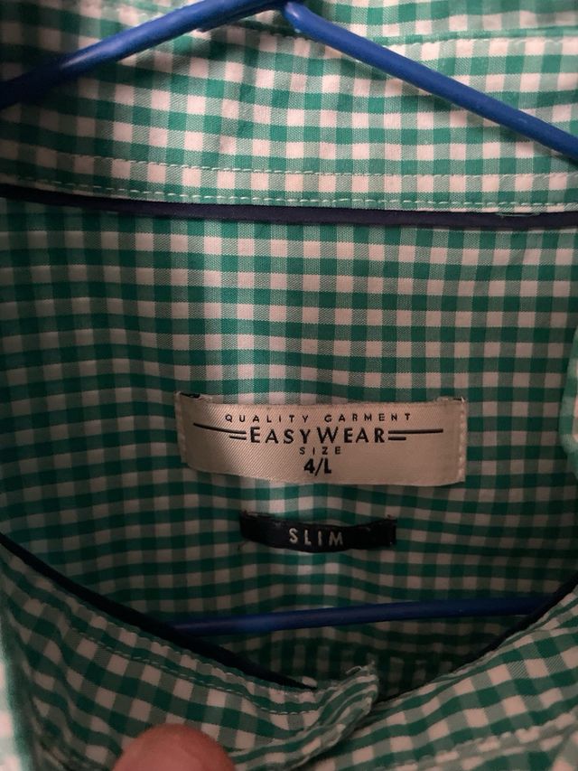 Camisa de cuadros verde