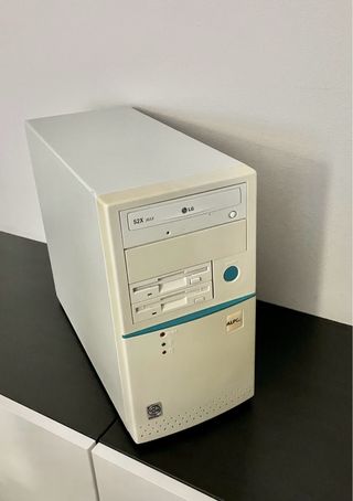 PC antiguo AT Pentium 166 MMX MSDOS sonido ISA 