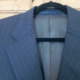 Casaco homem riscas azul/branco