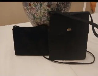 Bolso terciopelo y zapatos raso fiesta