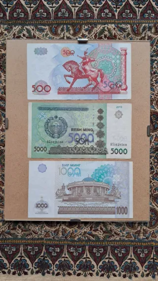 Lote de billetes de Uzbekistán