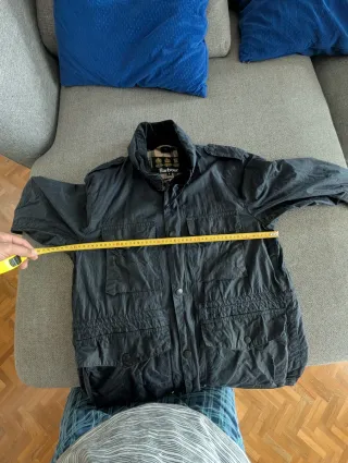 Chaqueta Barbour Wax S azul/Beige