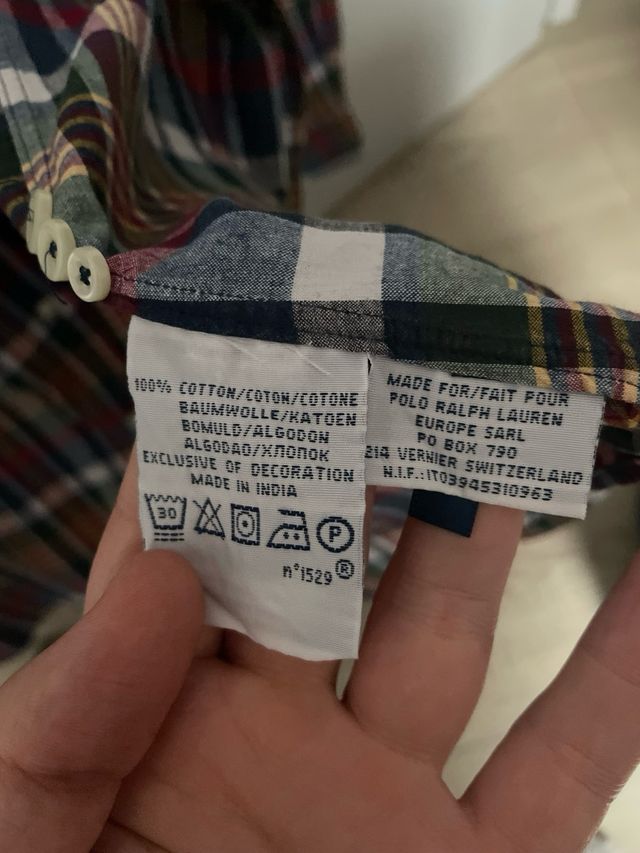 Camisa Polo Ralph Lauren cuadros