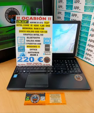 Acer Aspire E1-572 i5 8GB RAM 120GB SSD