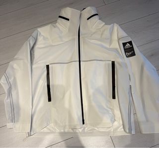 K-Way Adidas Parley Bianco con Cappuccio