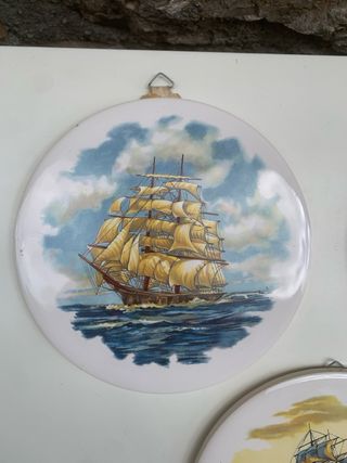 Set 3 Piatti Ceramica Inglese Vintage