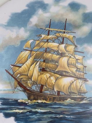 Set 3 Piatti Ceramica Inglese Vintage