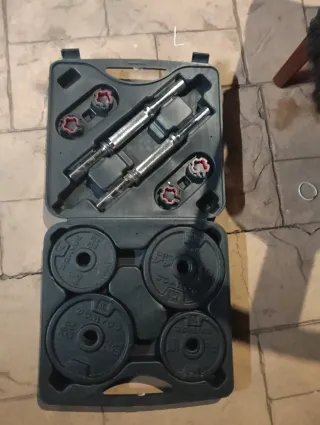 Juego de pesas con maletín