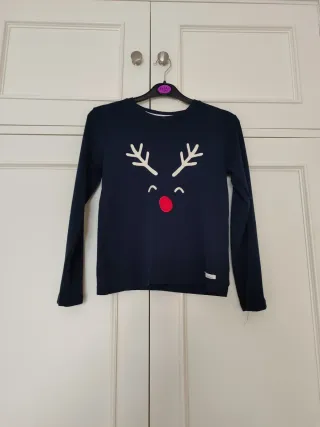 Camiseta reno azul marino