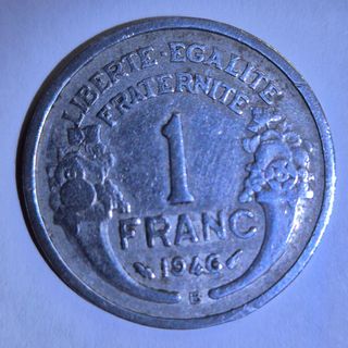 Francia 2 monete 1 Franco 1942 1946 BB