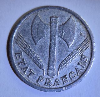 Francia 2 monete 1 Franco 1942 1946 BB