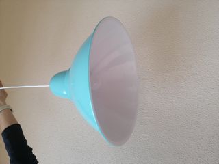Lámpara de techo azul metálica