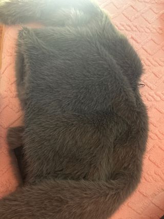 Abrigo Pelo Mujer Gris