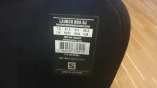 Botas Snowboard Salomon Launch Boa SJ número 41.5
