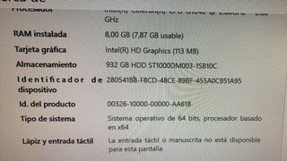 Monitor LG mas PC 

8,00 GB (7,87 GB usable) Intel