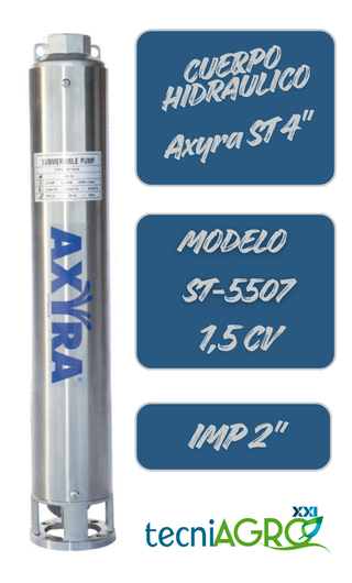 Cuerpo Hidráulico Axyra ST 4" Modelo ST5507 1,5 CV