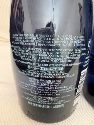 2 bottiglie Perrier da collezione