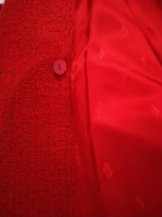 Abrigo tweed rojo Maje Talla 36