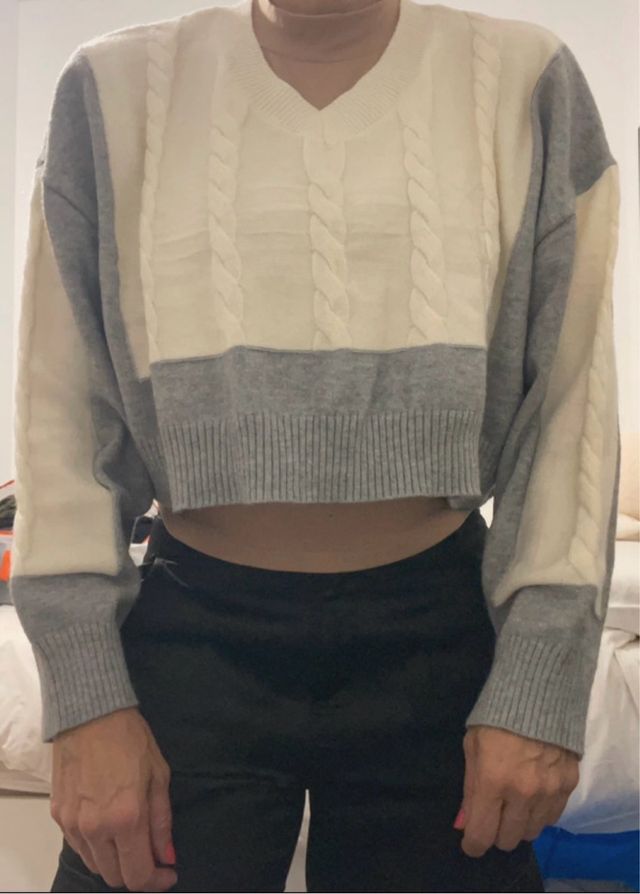 Jersey de punto crop top