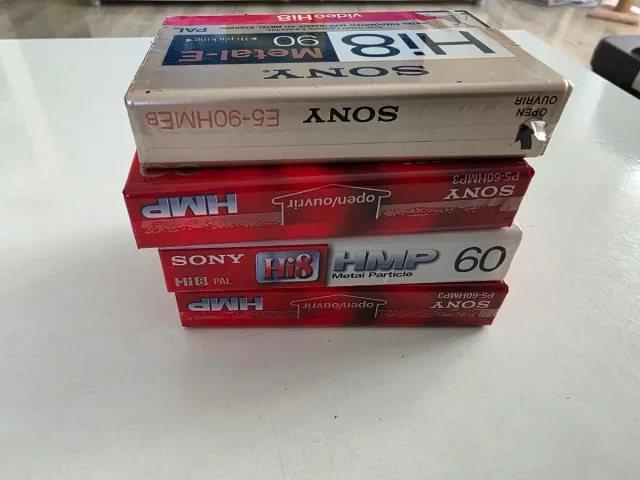 Lote 4 cintas Sony Hi8 Metal-E