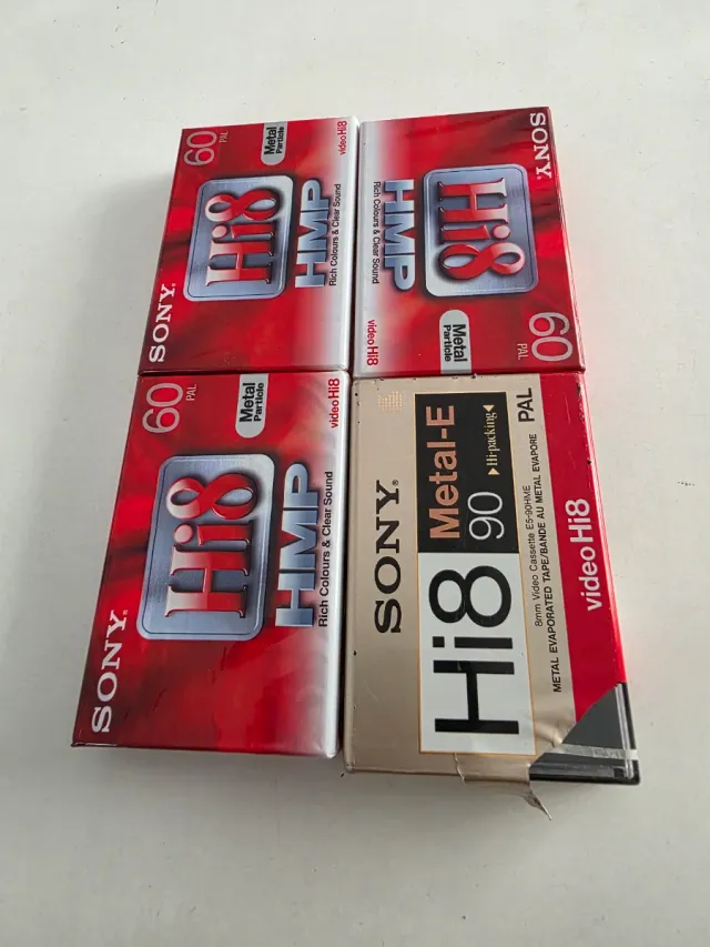 Lote 4 cintas Sony Hi8 Metal-E