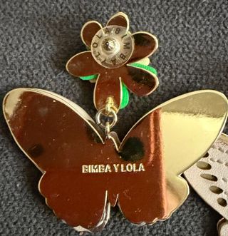 Pendientes Mariposa Bimba y Lola Beige/Verde