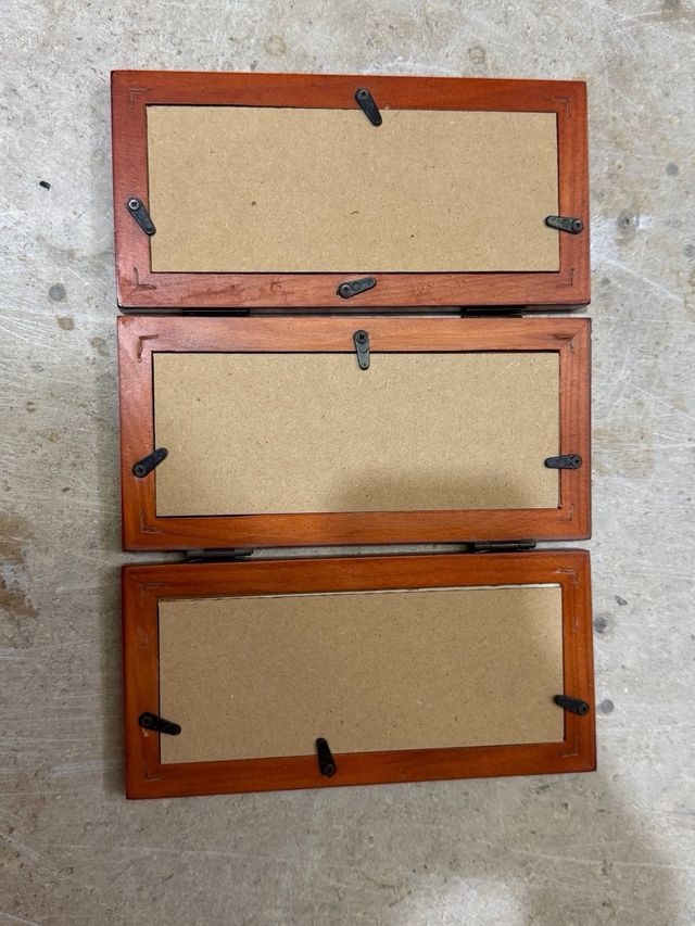 Marco de fotos tríptico naranja