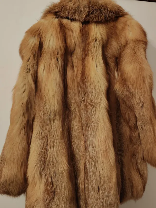 Abrigo de piel natural de zorro rojo