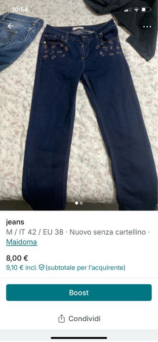 Jeans Maidoma blu con decorazioni