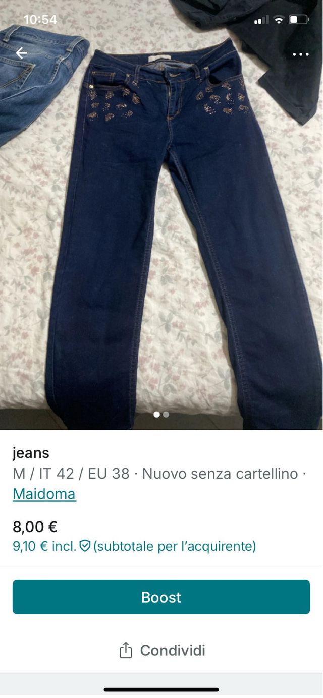 Jeans Maidoma blu con decorazioni