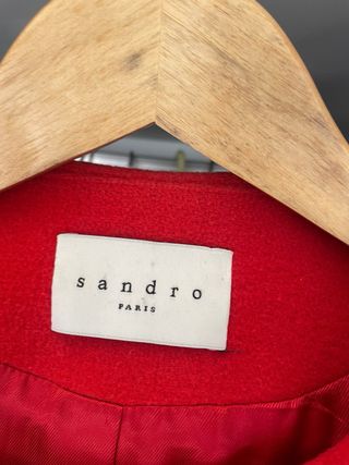 Abrigo lana Sandro rojo