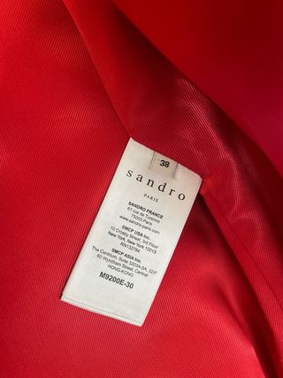 Abrigo lana Sandro rojo