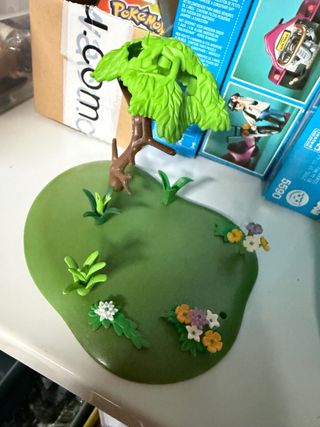 Playmobil árbol vegetación con flores