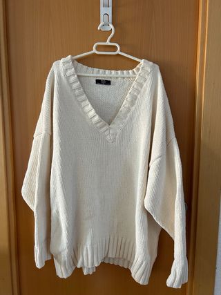 Jersey Bershka Oversize Beige