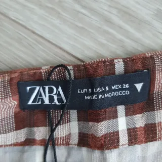 Impecable Falda Zara Marrón Midi Talla S