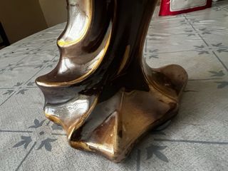 Jarrón Vintage Valenciano  Cerámica Dorado