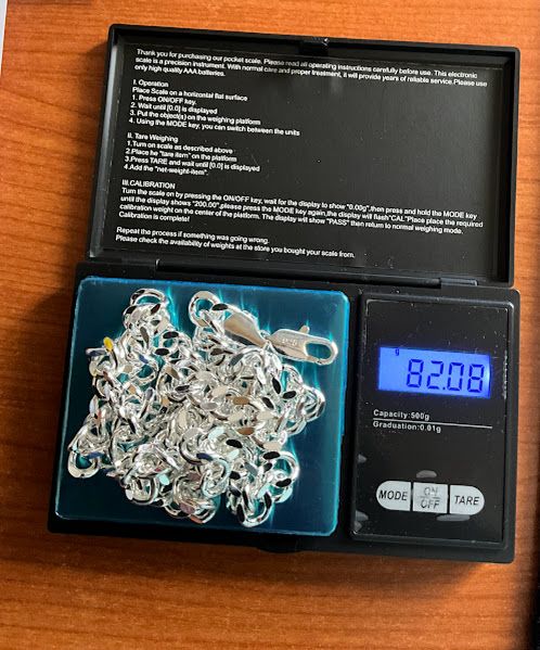 Catena Uomo Argento 925 lunga 61 cm Larga 10 mm