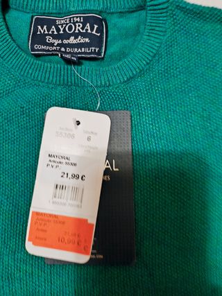 Jersey Mayoral Verde Niño Talla 6