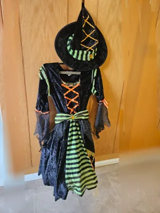 Disfraz Bruja Halloween Talla 7/10 años 
