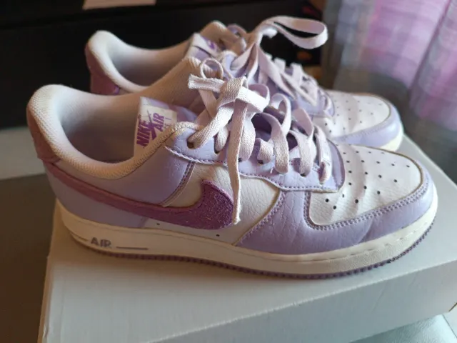 Nike Air Force 1 Donna Viola Bianco