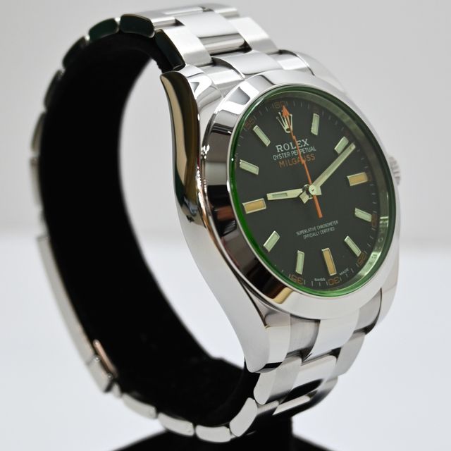 Rolex Milgauss Esfera Negra Cristal Verde