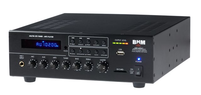 Amplificador BHM AMP-40PA/T con Radio y USB
