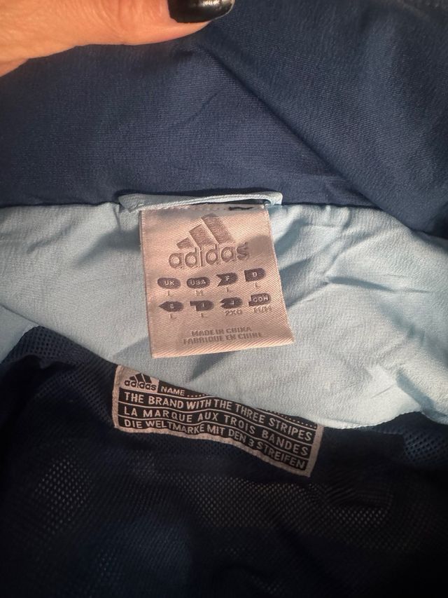 Chaqueta Adidas Vintage Azul y Blanca