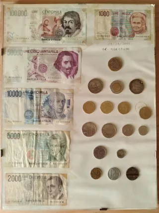 Collezione Lire 100000, 50000, 10000, 5000, 2000 