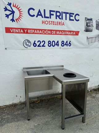 Fregadero en esquina inox