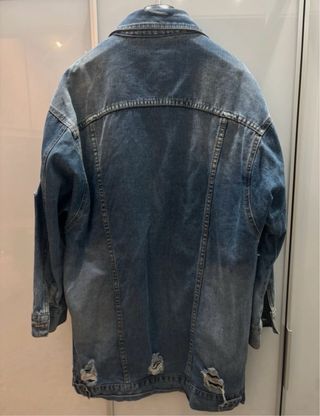 Giacca Jeans Lunga Destroyed