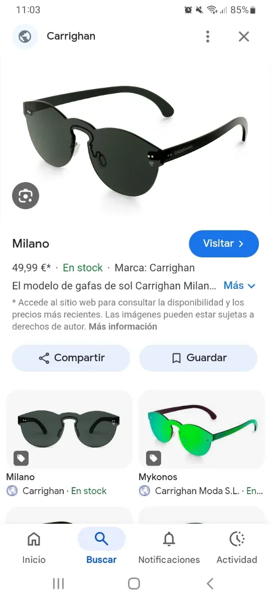 Gafas de sol Carrighan Milano negras