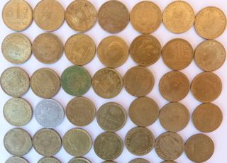 Lote 50 monedas 1 peseta-Lote 2